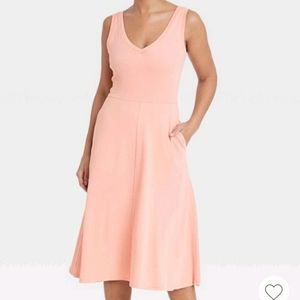 NWT Sleeveless Rib Knit Ballet Dress - Pink